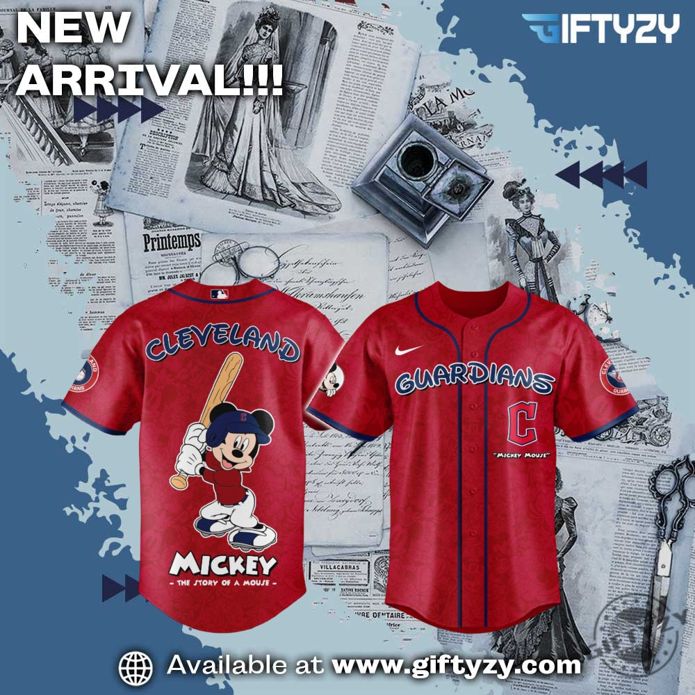 Cleveland Guardians Mlb Baseball X Disney Mickey Mouse Night Game Jersey