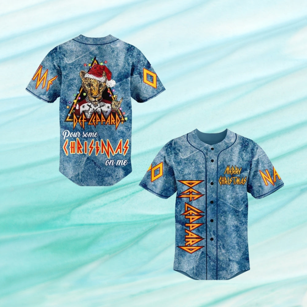 Custom Christmas Def Leppard Baseball Jersey