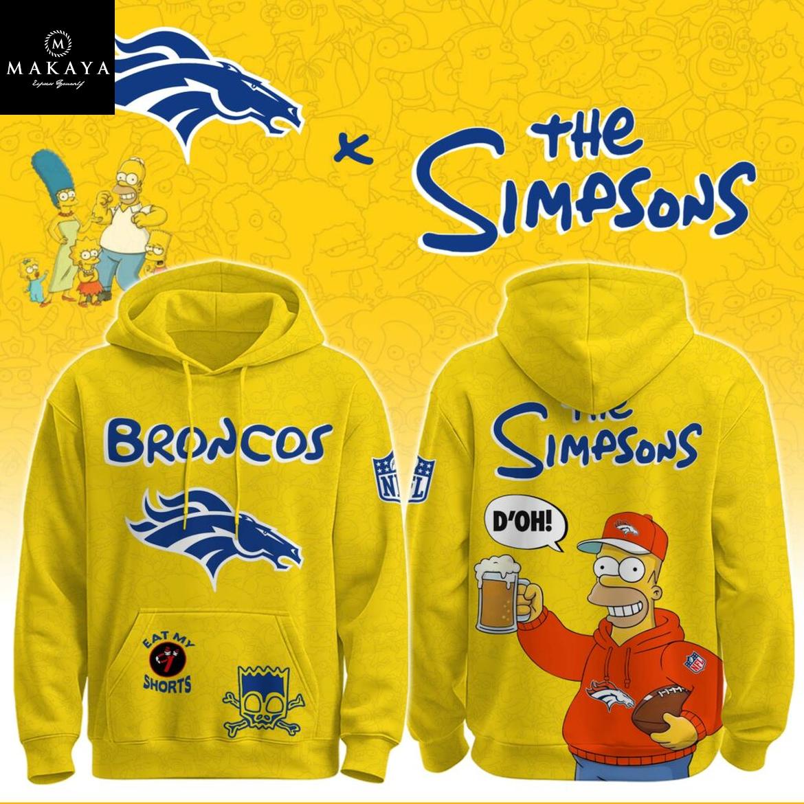 Denver Broncos The Simpsons NFL Crossover 2025 Hoodie T-Shirt