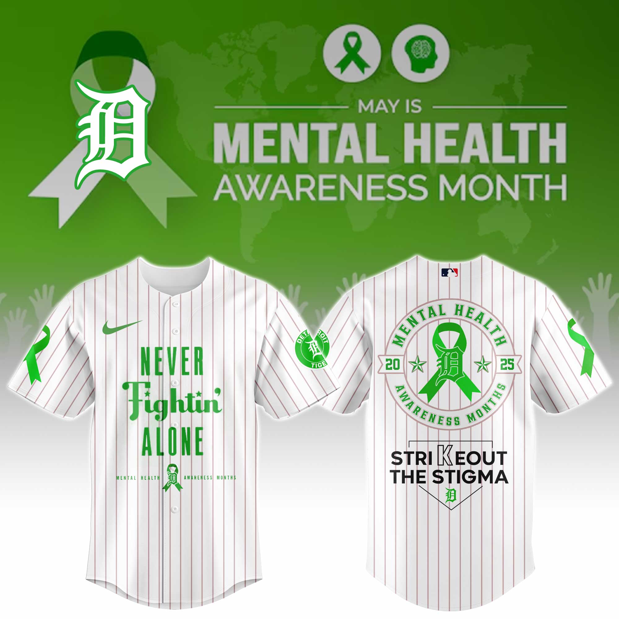 Detroit Tigers Mental Health Awareness Week Jersey
