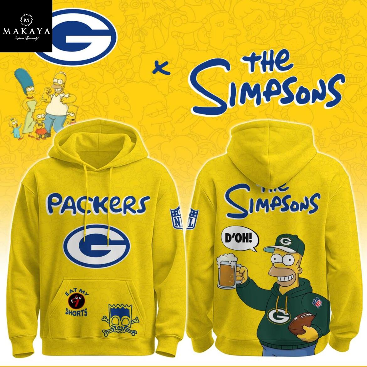 Green Bay Packers The Simpsons NFL Crossover 2025 Hoodie T-Shirt
