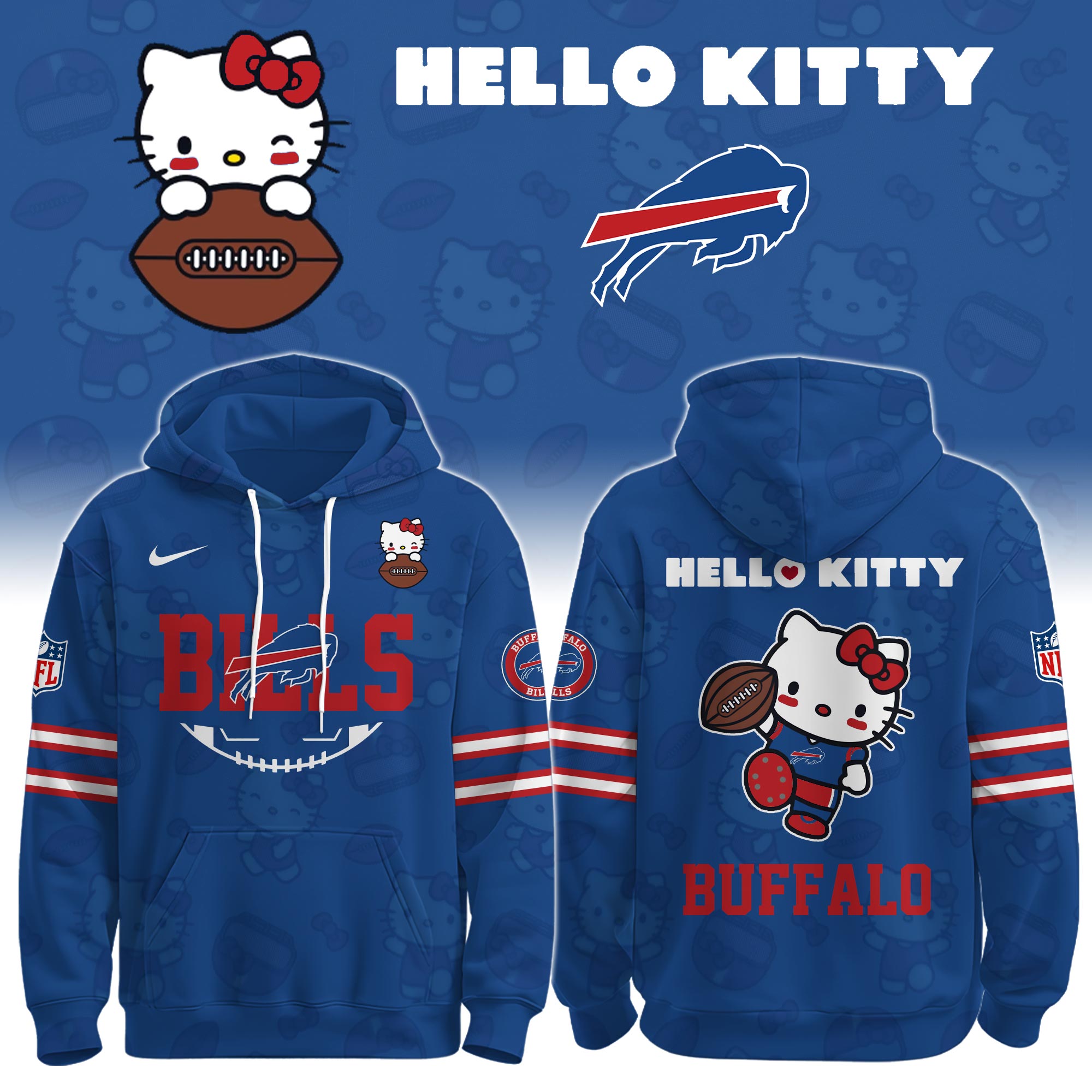 .BUFF Bills Special Hello Kitty Limited Edition Hoodie