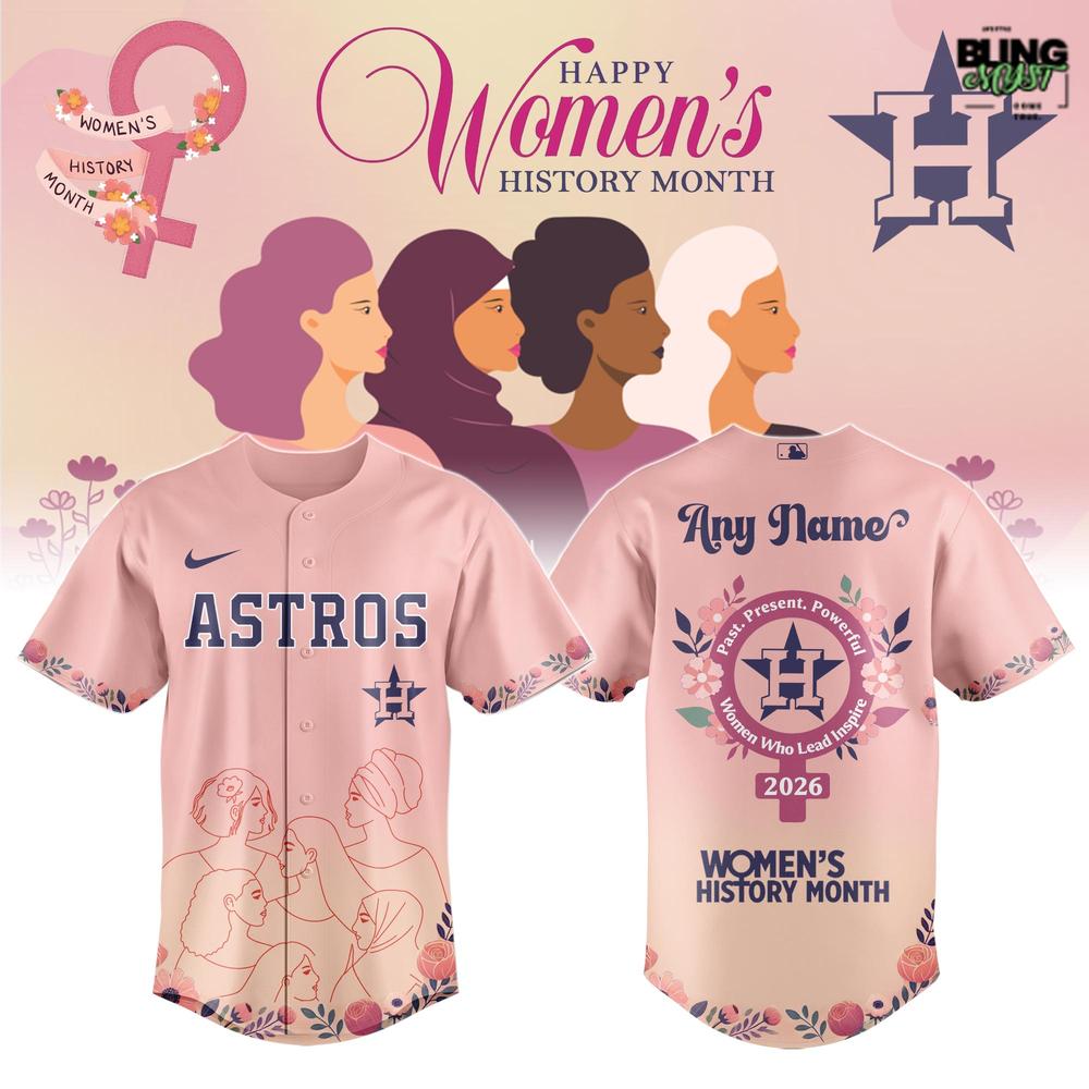 Houston Astros Happy Women's History Month 2026 Baseball Jersey