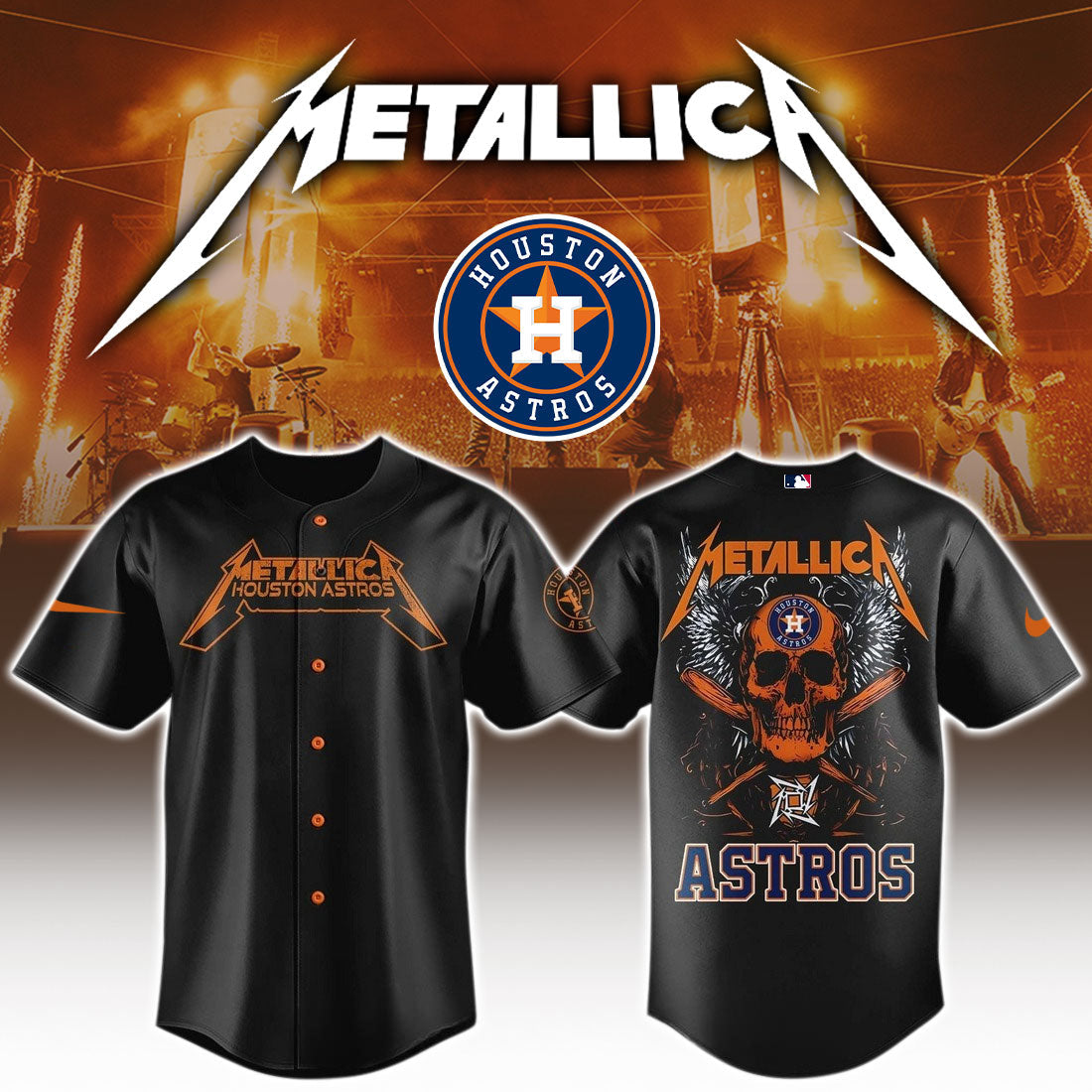 Houston Astros MLB Metallica Jersey