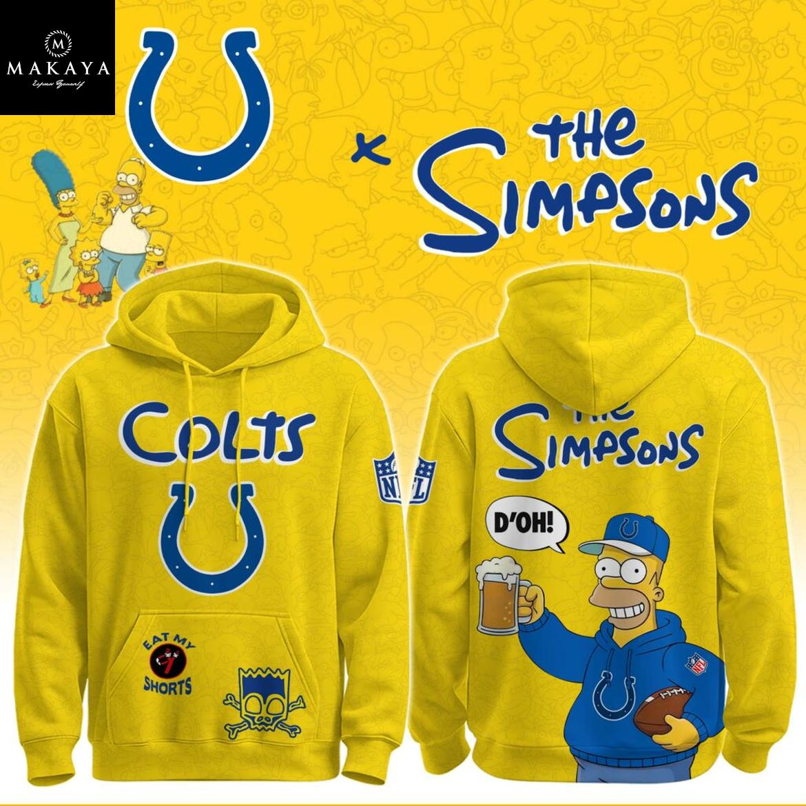 Indianapolis Colts The Simpsons NFL Crossover 2025 Hoodie T-Shirt