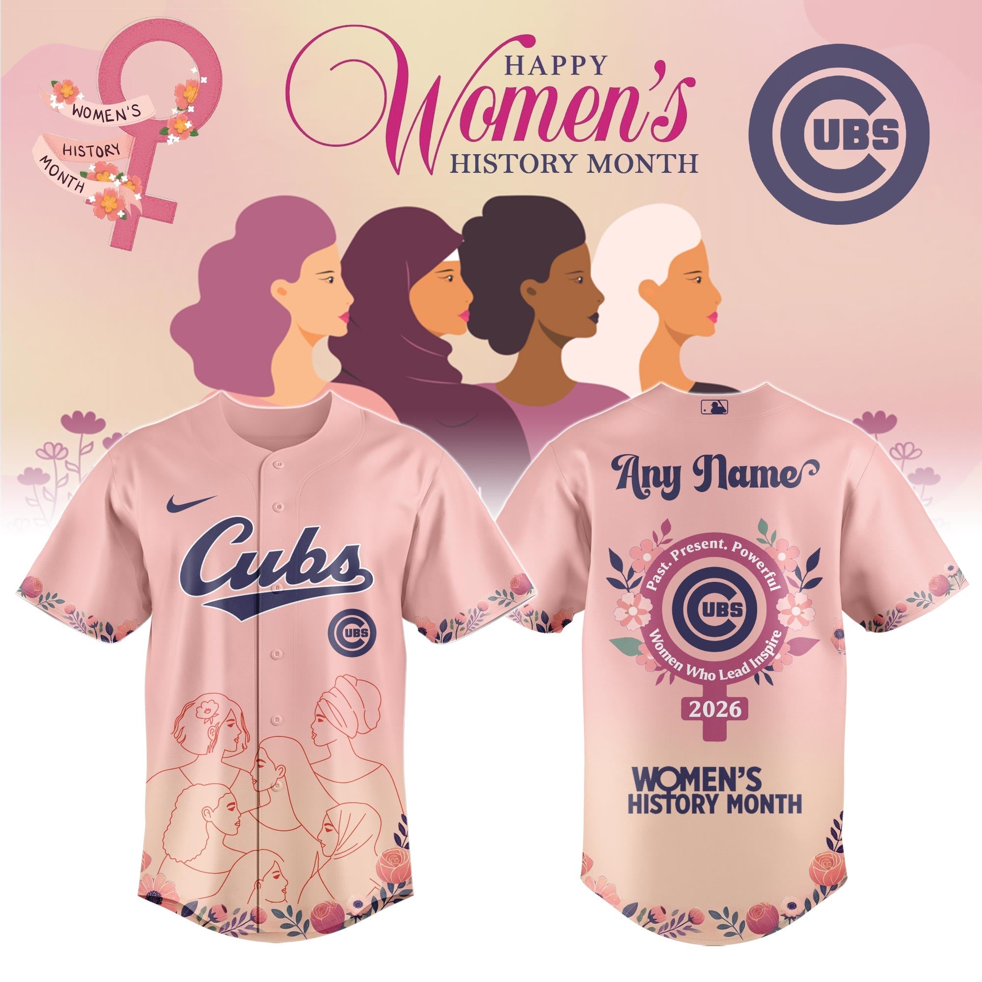 .CHI Cubs special Women’s History Month Limited Edition Jersey