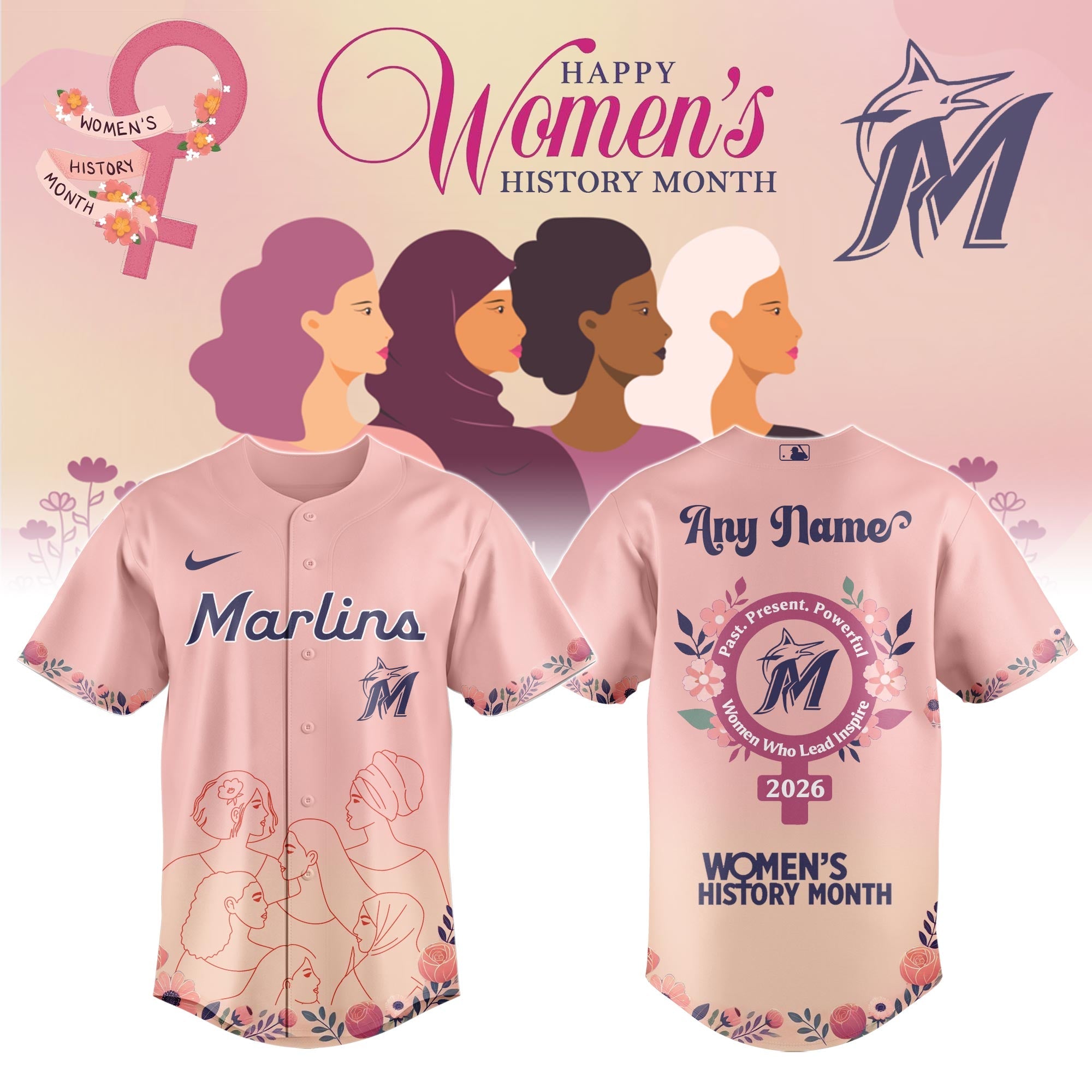 MIA Marlins special Women’s History Month Limited Edition Jersey
