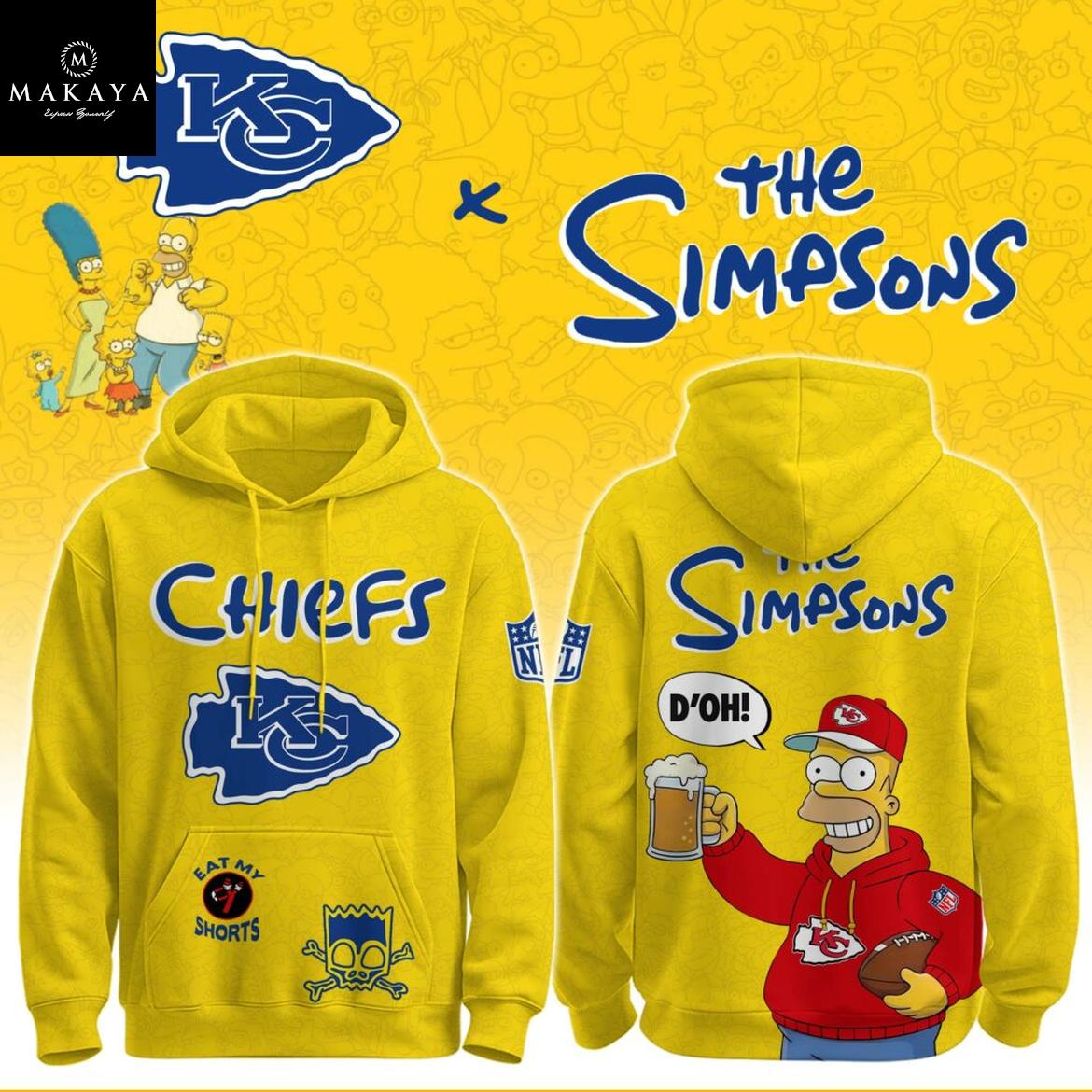 Kansas City Chiefs The Simpsons NFL Crossover 2025 Hoodie T-Shirt