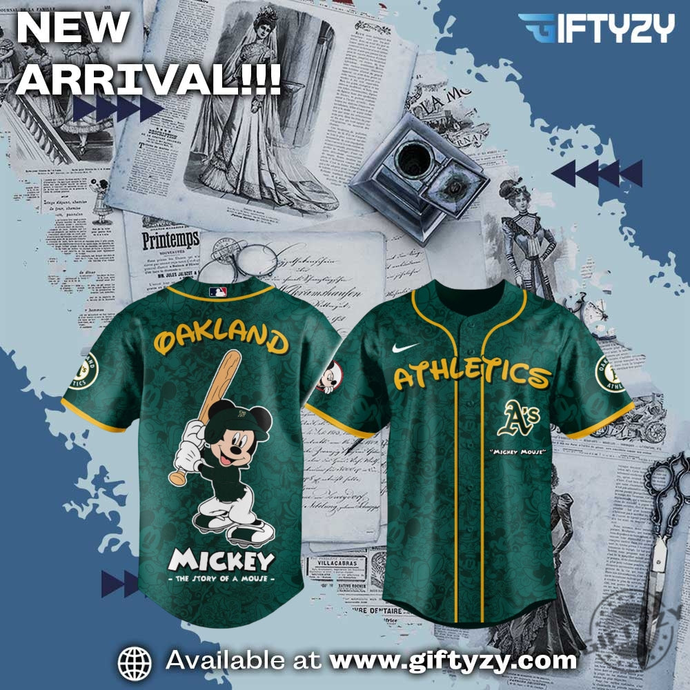 Oakland Athletics Mlb Baseball X Disney Mickey Mouse Night Game Jersey
