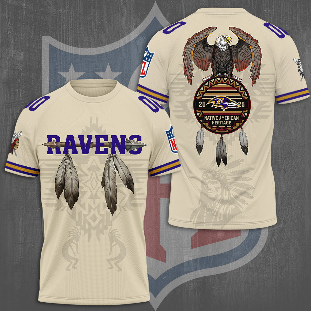 Baltimore Ravens x Native American Heritage 3D Apparel