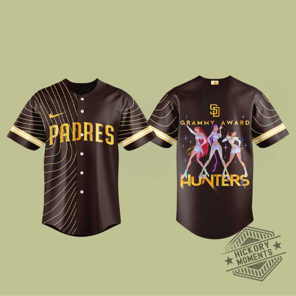 San Diego Padres X Kpop Demon Hunters 2026 Grammys Personalized Brown Baseball Jersey