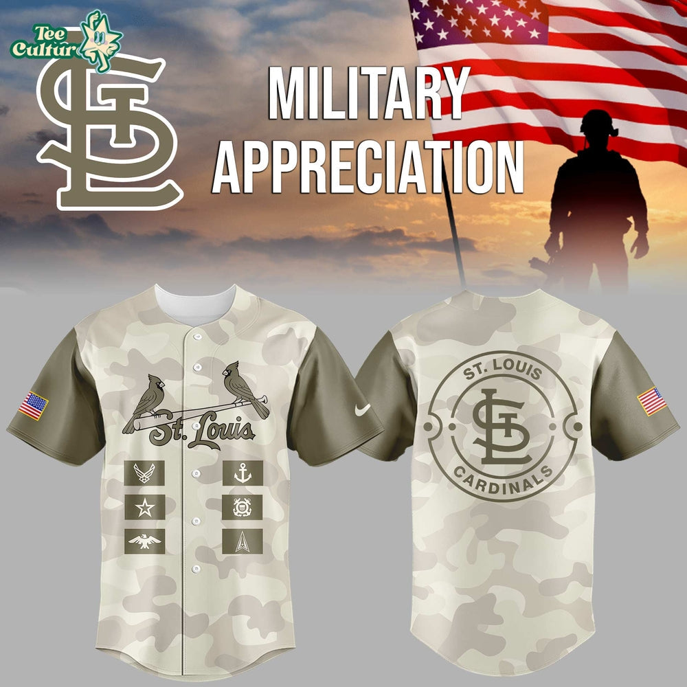 St. Louis Cardinals Military Appreciation Night 2026 Baseball Jersey – MLB Fan Gear