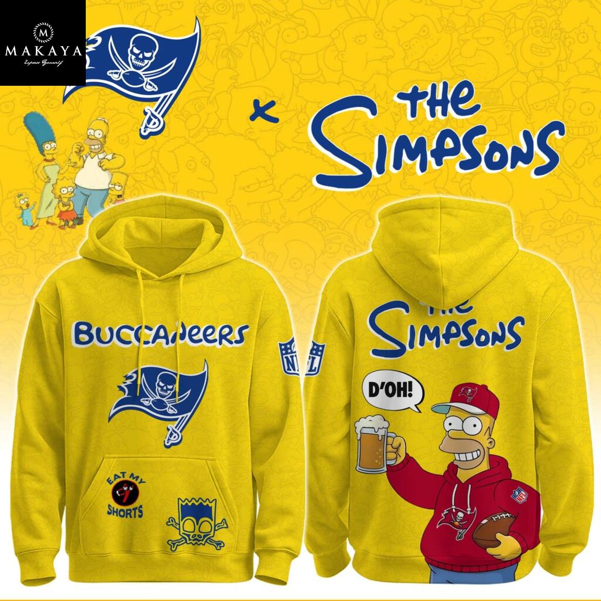 Tampa Bay Buccaneers The Simpsons NFL Crossover 2025 Hoodie T-Shirt