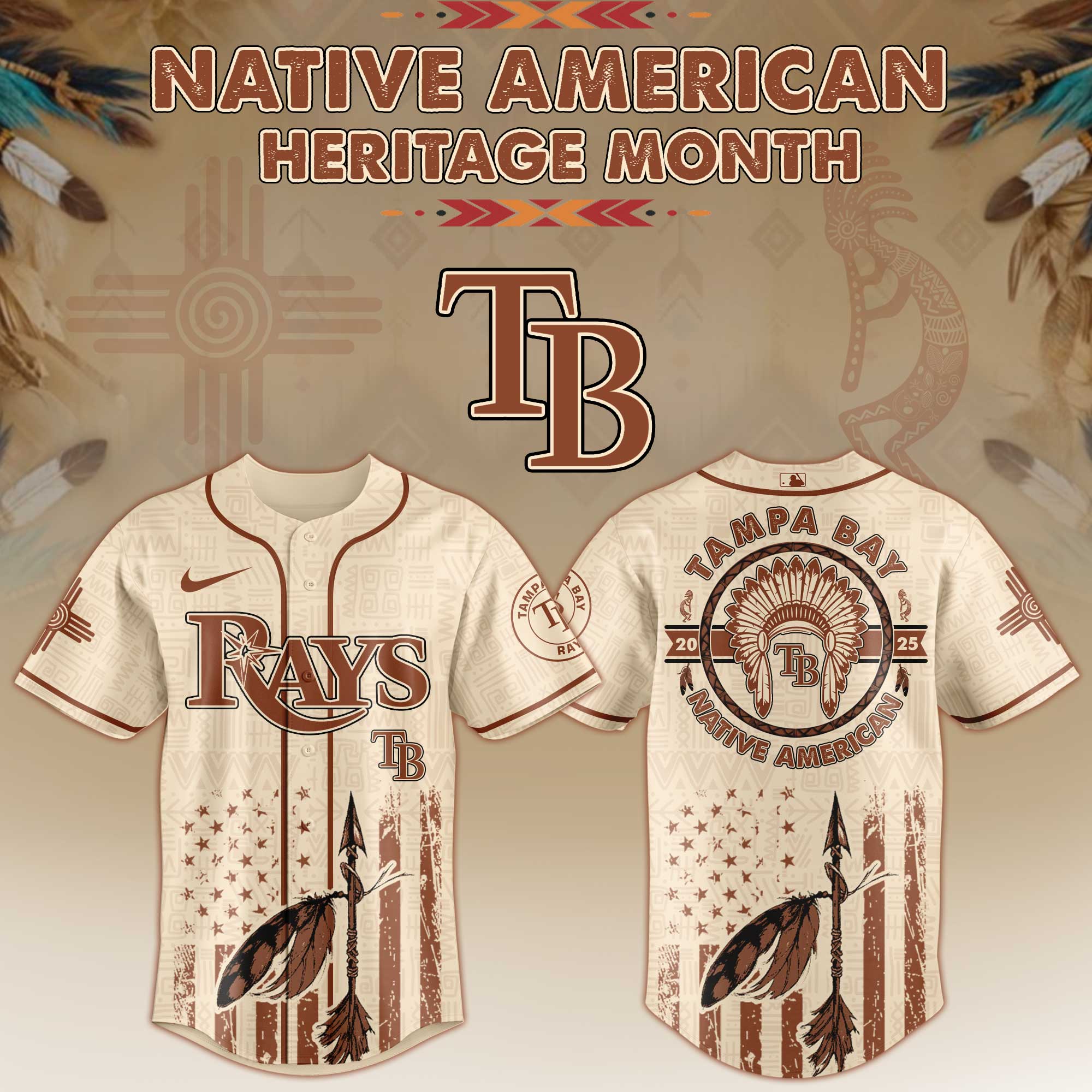 Tampa Bay Rays Native American Heritage Month Jersey