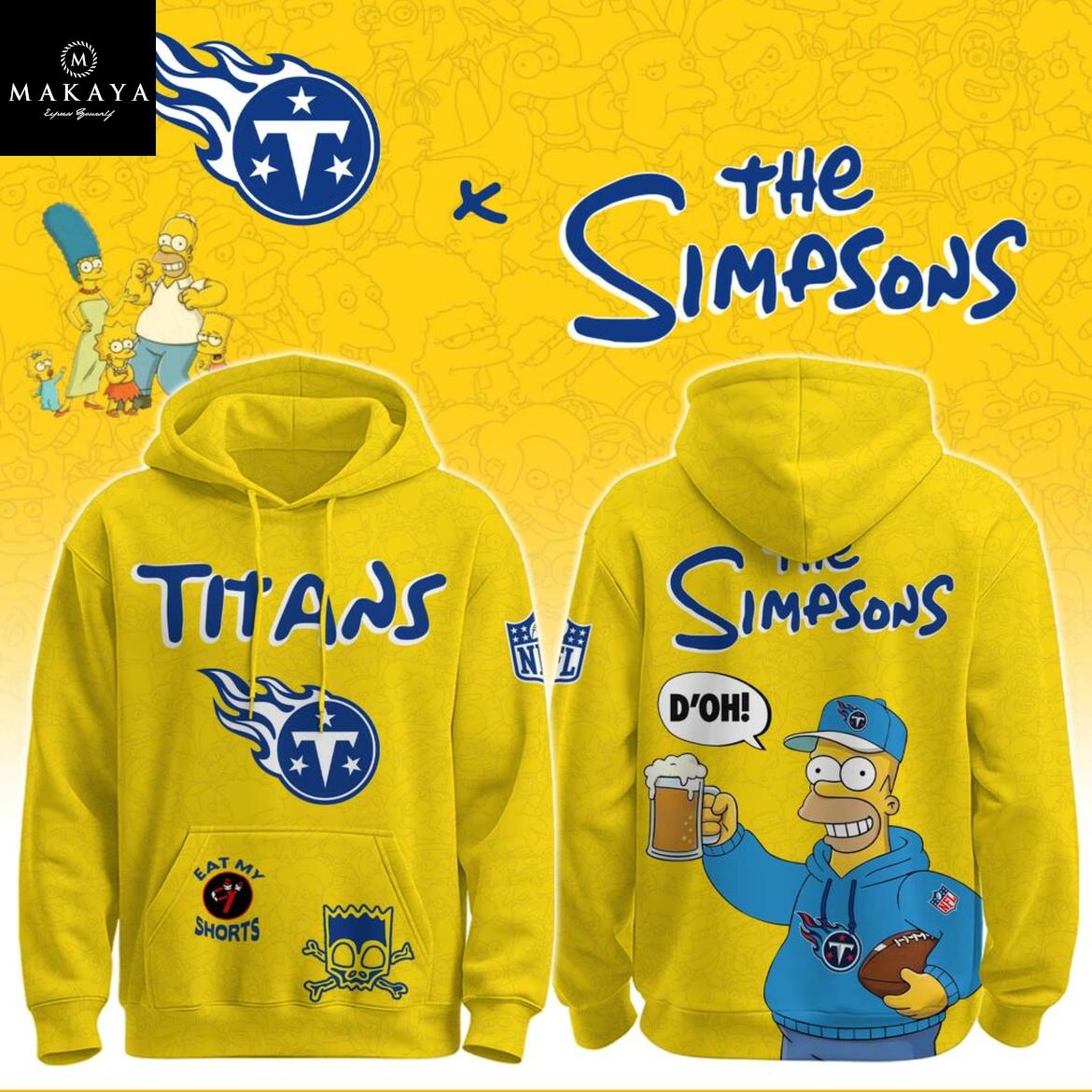 Tennessee Titans The Simpsons NFL Crossover 2025 Hoodie T-Shirt