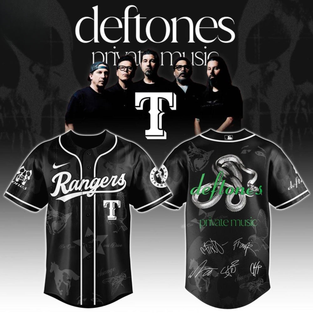 Texas Rangers Deftones North American Tour 2026 Baseball Jersey