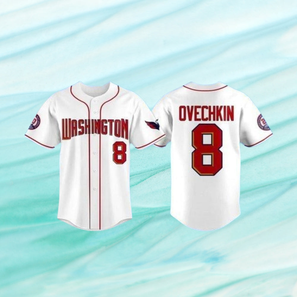 Washington Capitals Caps 50 Fest Washington Nationals 20 Years 2025 Baseball Jersey