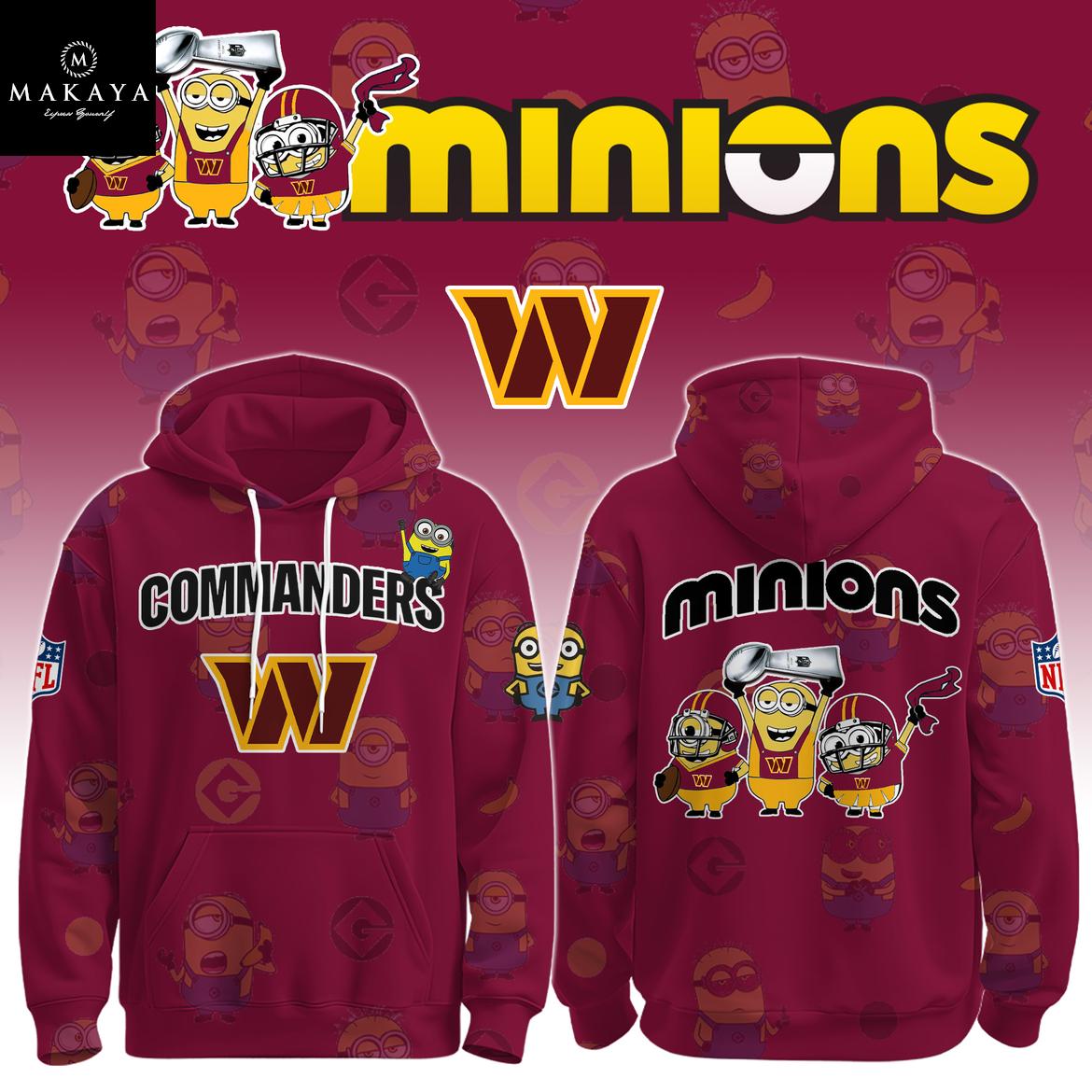 Washington Commanders x Minions Celebrate NFL Holiday Game 2025 Hoodie T-Shirt