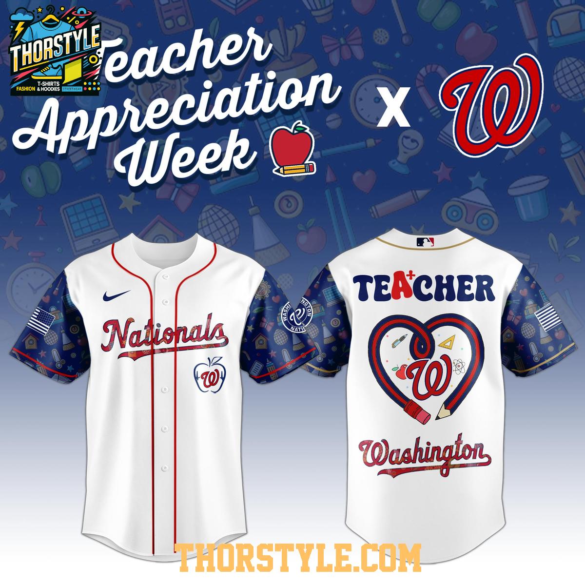 Washington Nationals Teacher Appreciation Week 2025 MLB Baseball Jersey