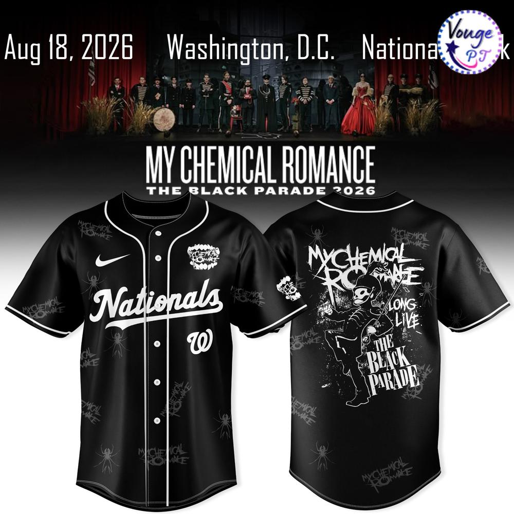 Washington Nationals x My Chemical Romance The Black Parade 2026 Jersey