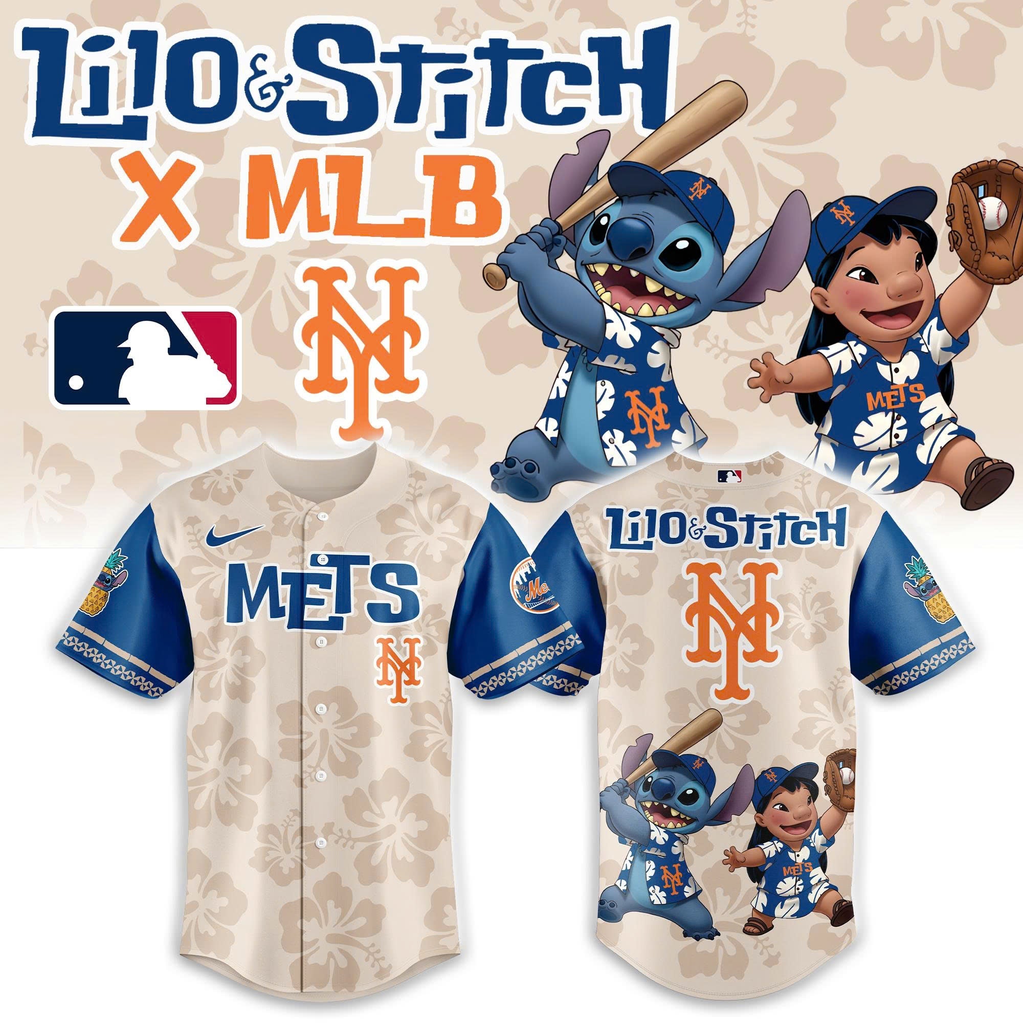 New York Yankees Lilo & Stitch 2025 Baseball Jersey