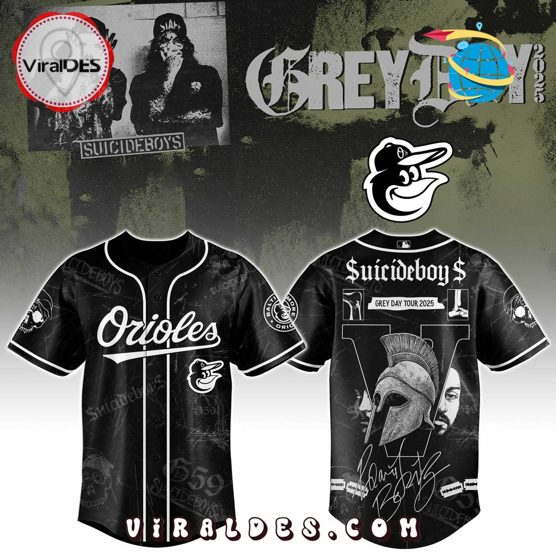 Baltimore Orioles MLB x Suicideboys G59 Baseball Jersey