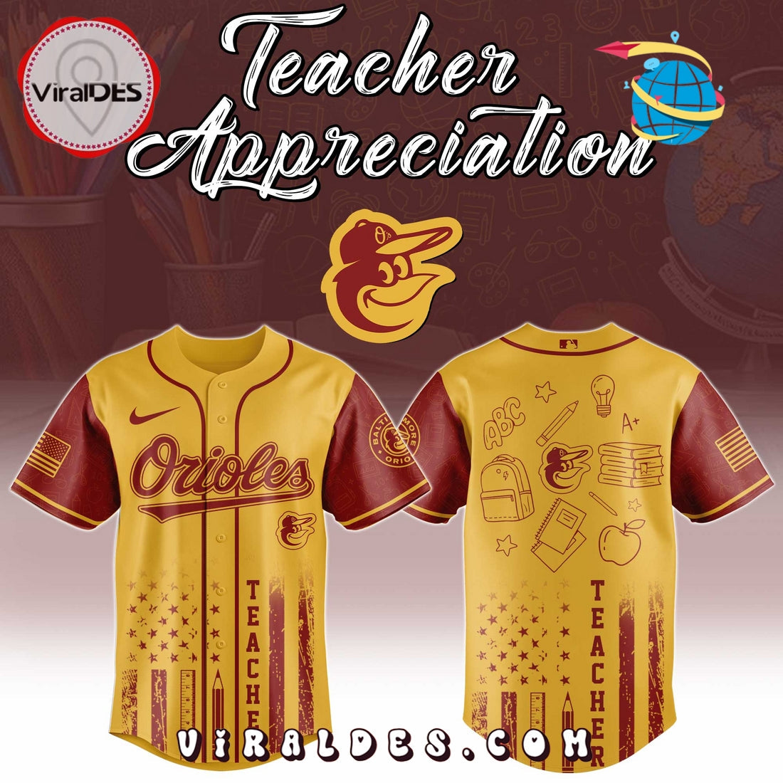 Baltimore Orioles MLB x Teacher Appreciation Day Jersey