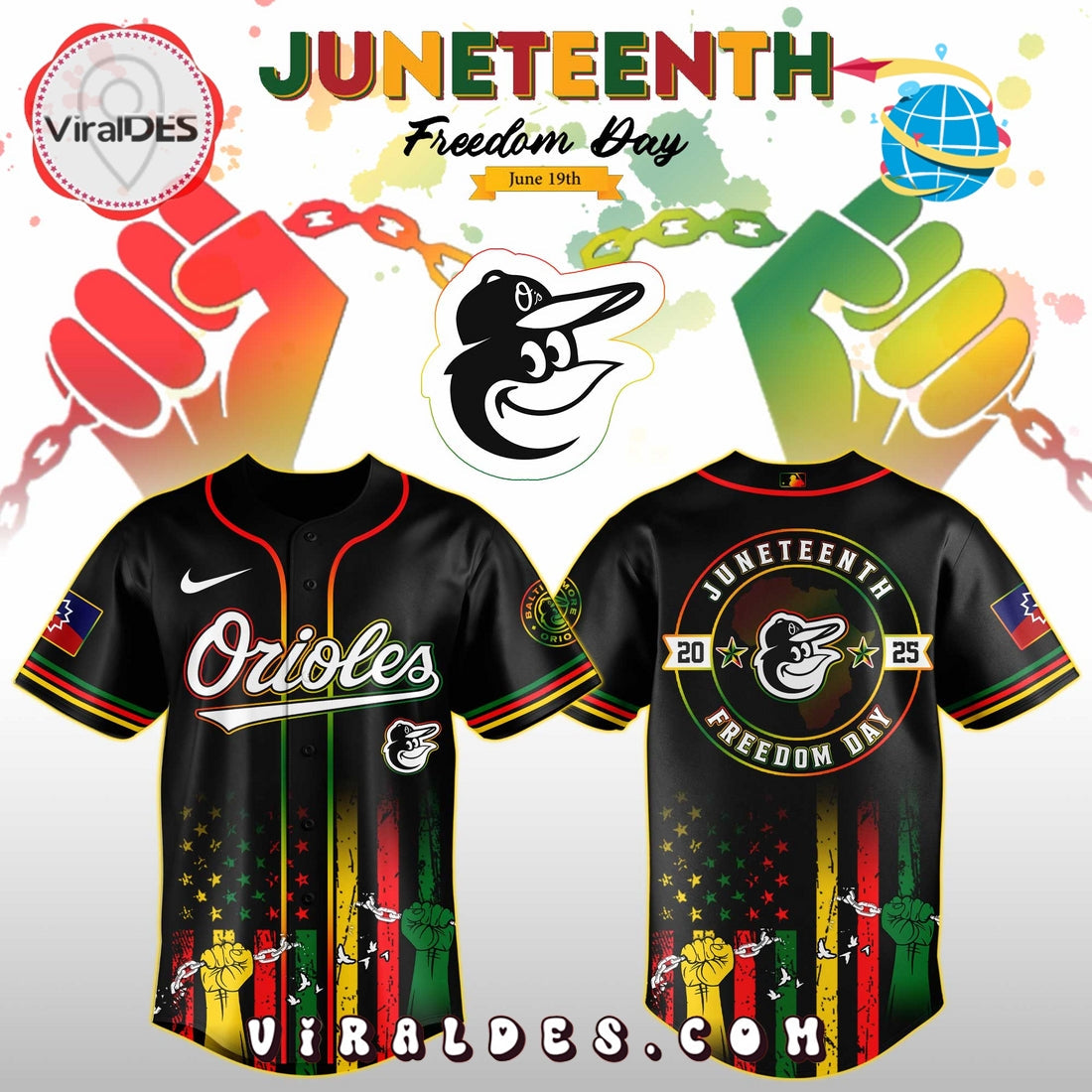 Baltimore Orioles x Juneteenth Day Jersey