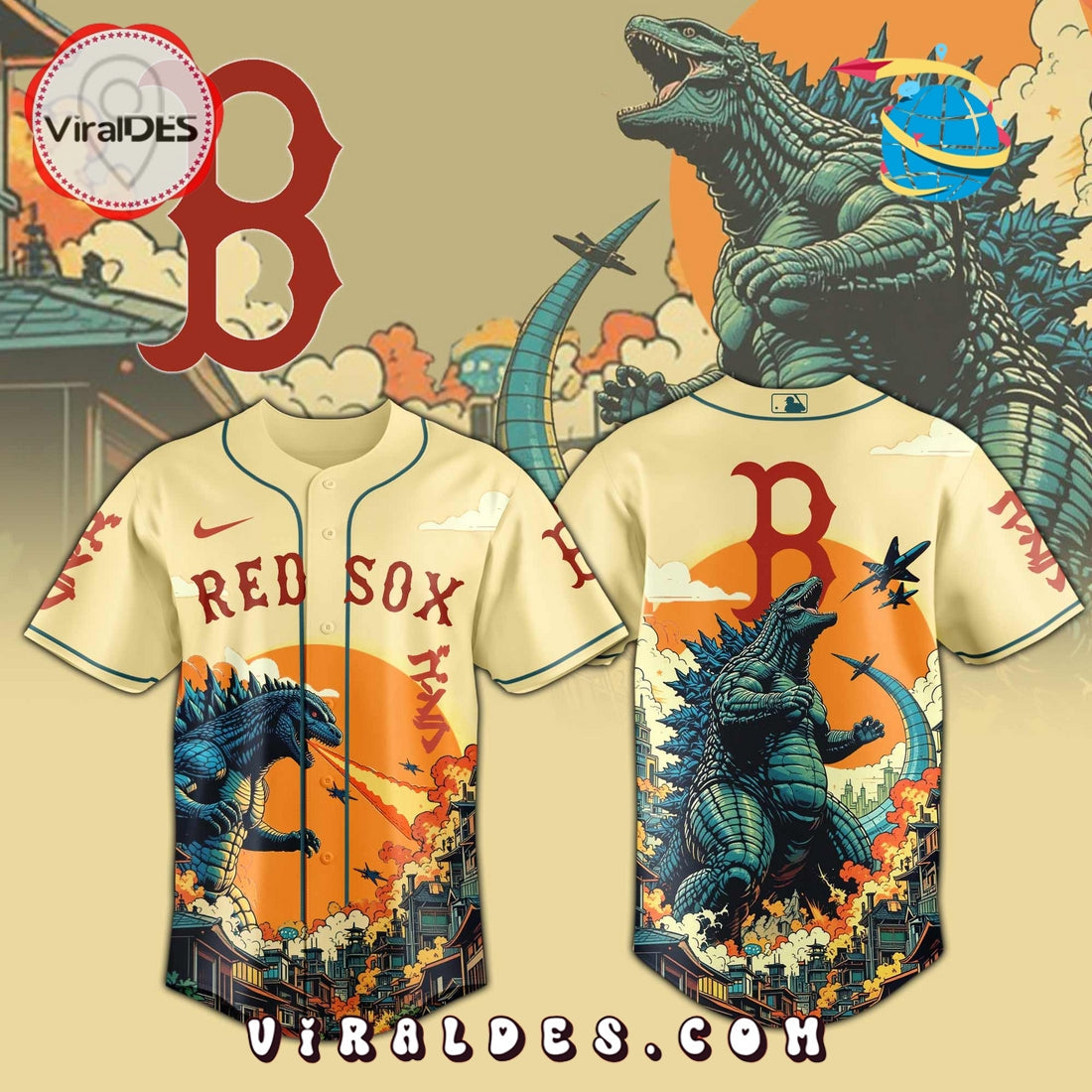Boston Red Sox Godzilla Limited Edition Jersey