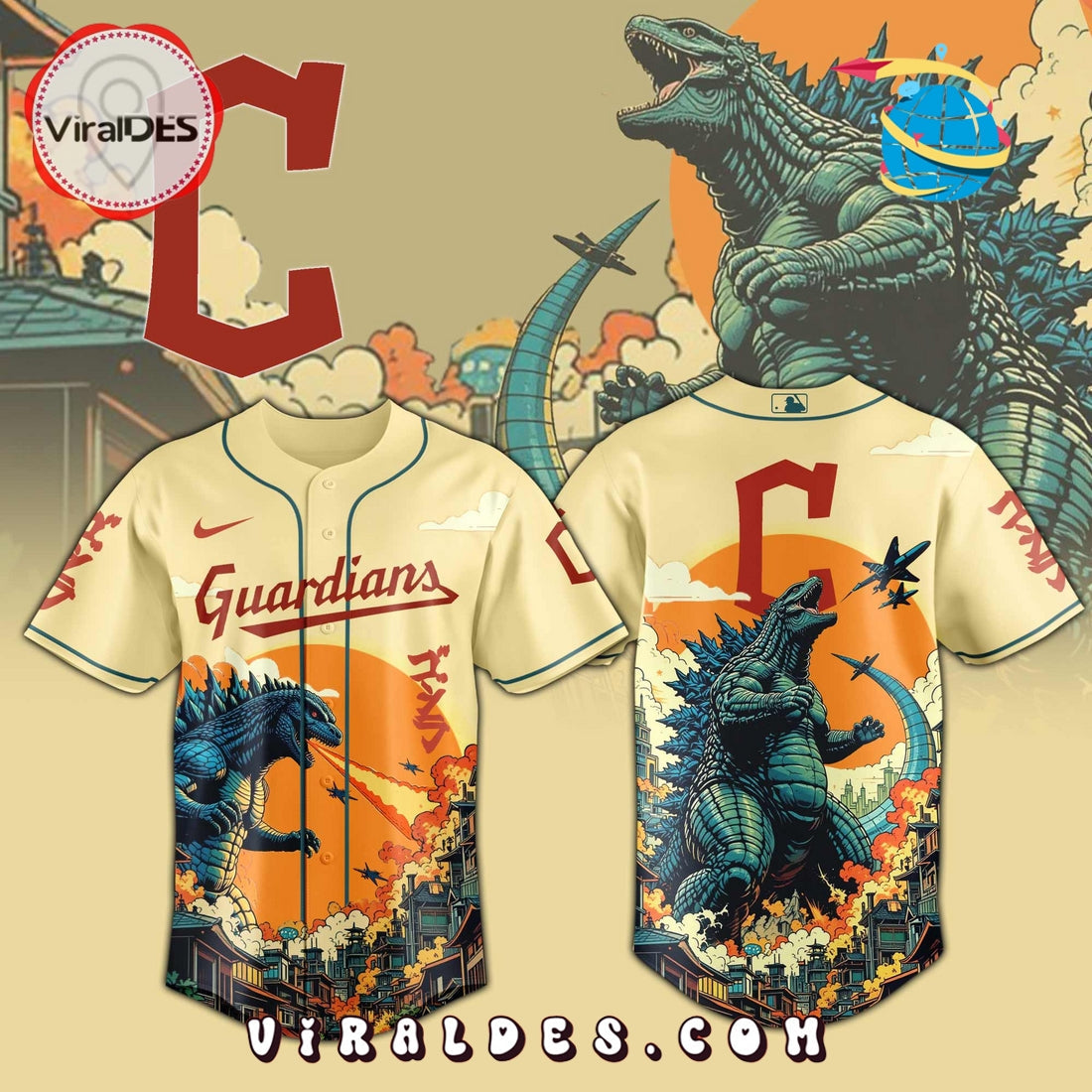 Cleveland Guardians Godzilla Limited Edition Jersey