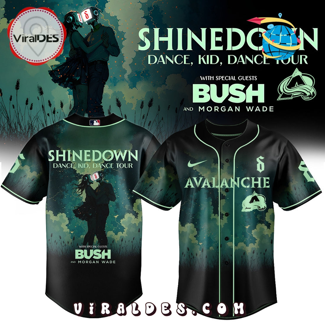Colorado Avalanche x Shinedown DanceKidDance Tour Jersey