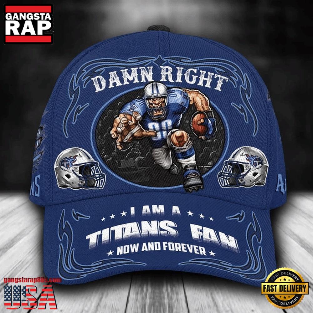NFL Custom Name Tennessee Titans Mascot Damn Right Football Team Baseball Cap