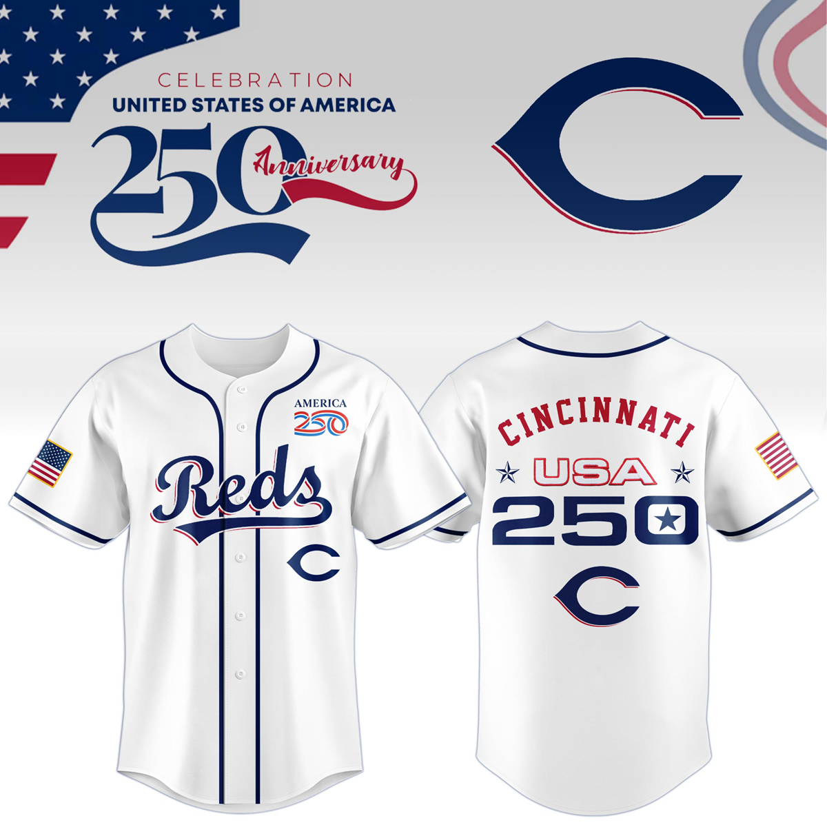 Cincinnati Reds x Celebration USA 250 Anniversary
