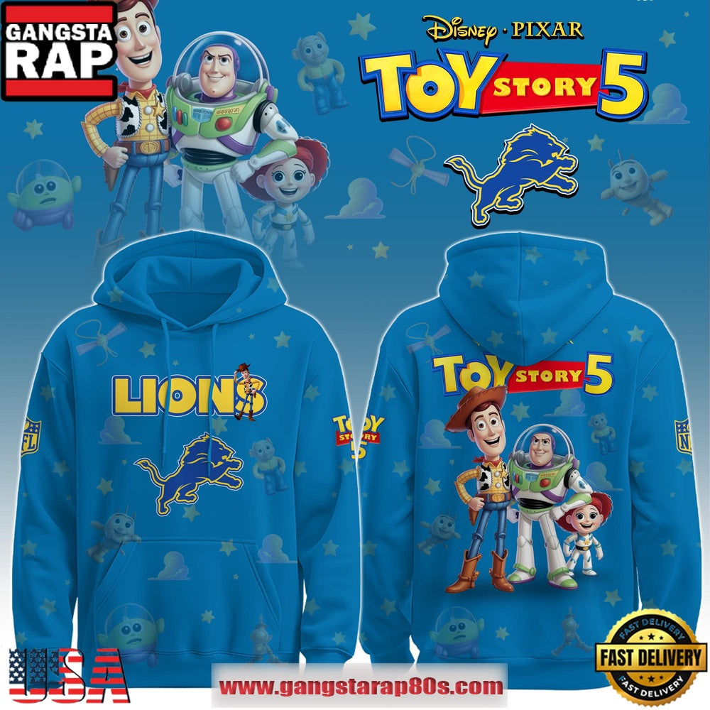 Detroit Lions NFL x Toy Story 5 Limited Edition Hoodie Shirt
