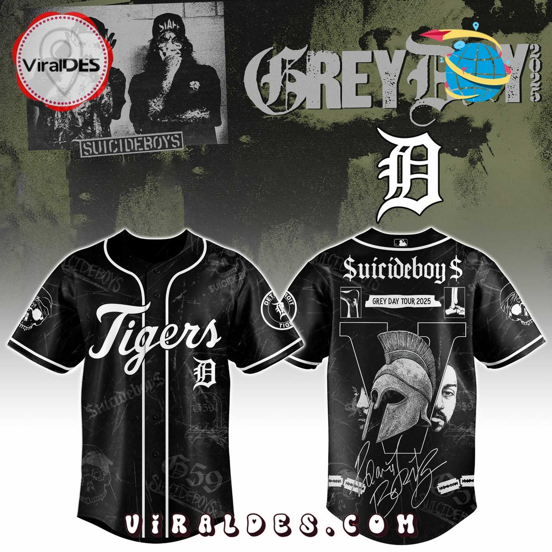 Detroit Tigers MLB x Suicideboys G59 Baseball Jersey