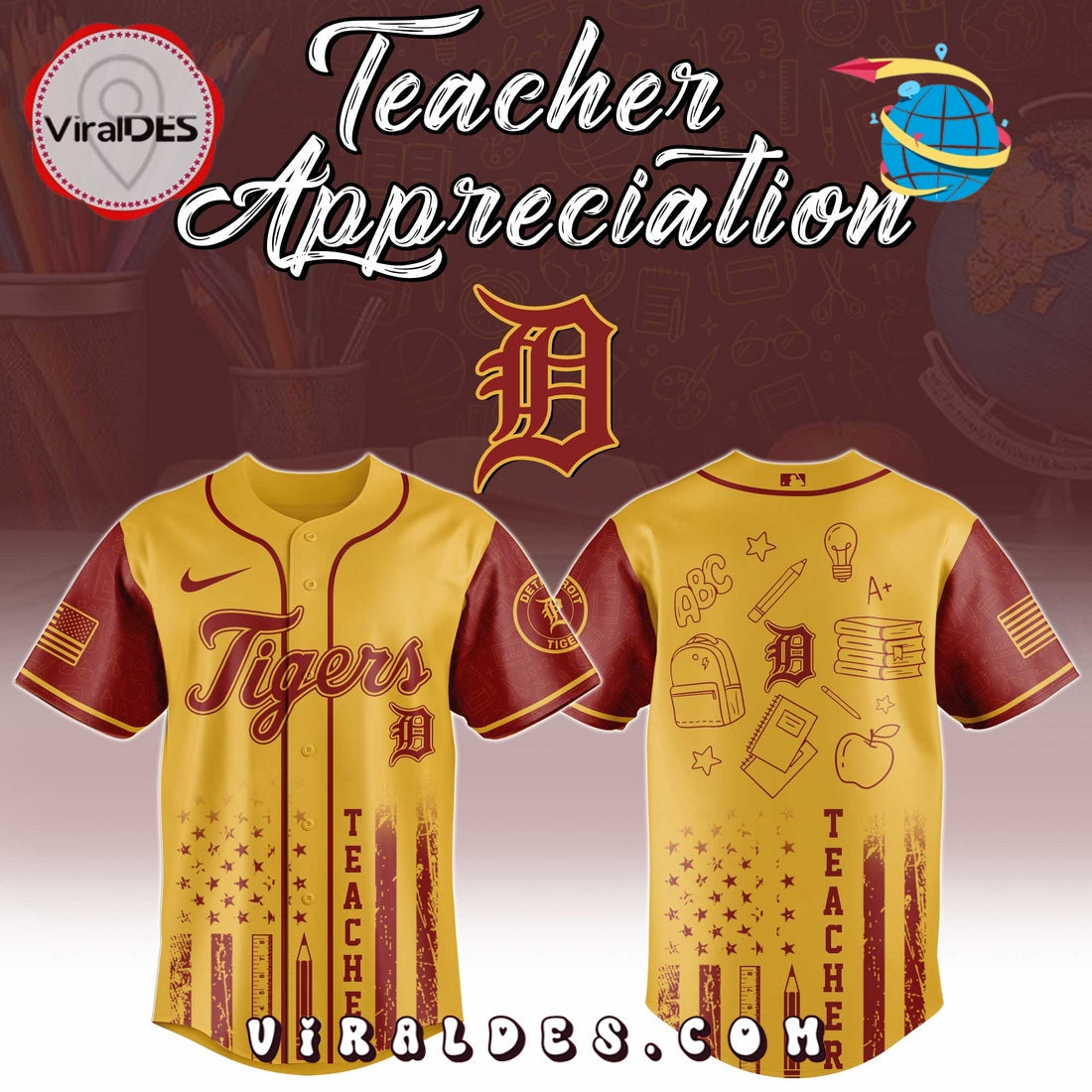 Detroit Tigers MLB x Teacher Appreciation Day Jersey