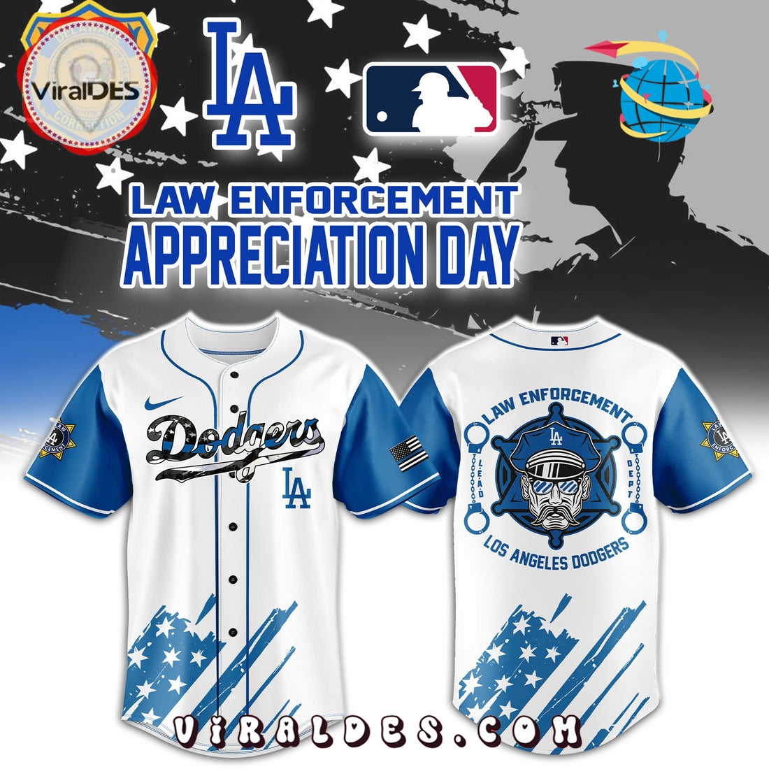Dodgers x Law Enforcement Appreciation Baseball Jersey
