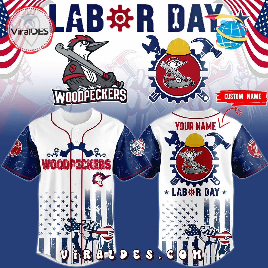 Fayetteville Woodpeckers Labo Day Jersey