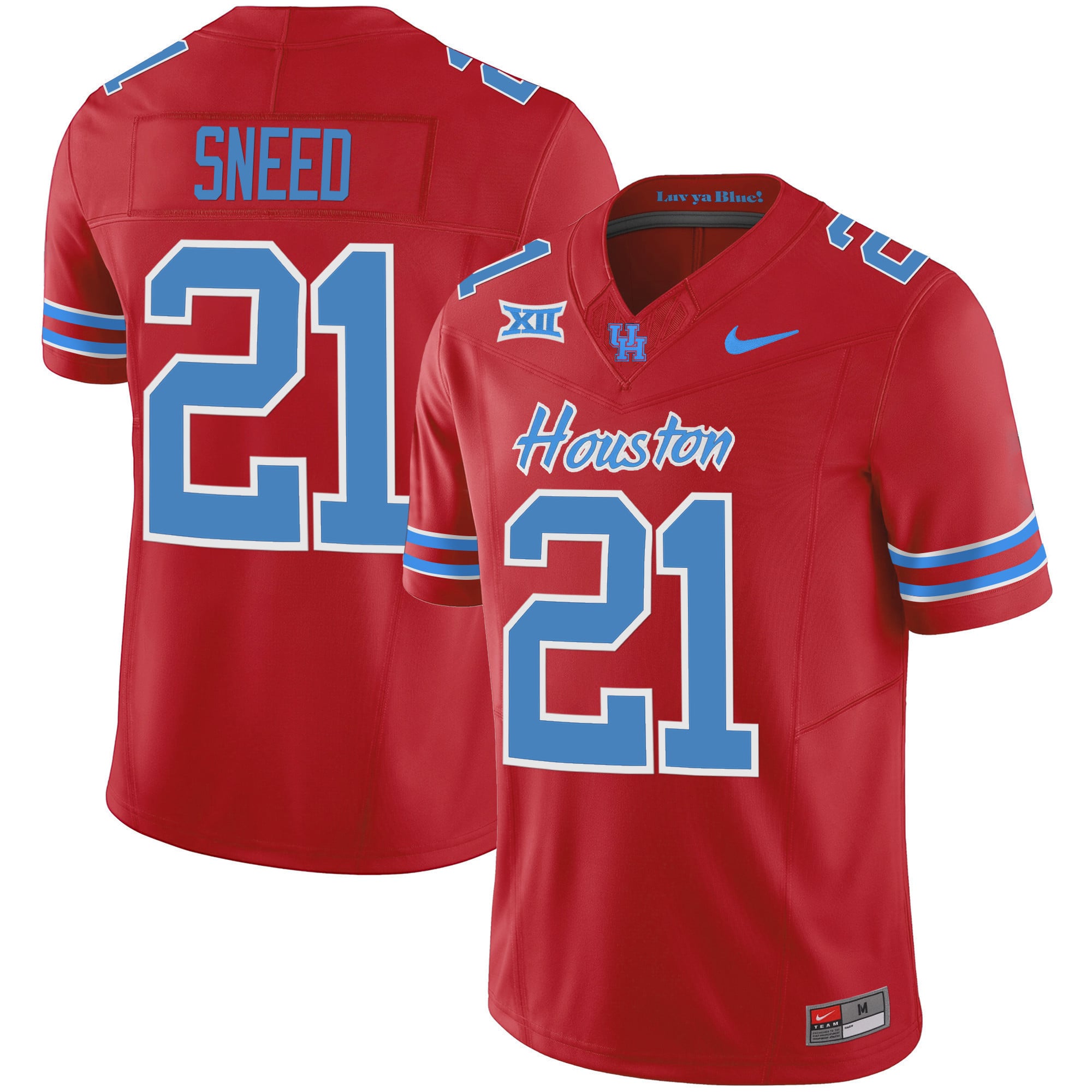 Men's Houston Cougars 2023 Oilers Inspired Vapor Jersey - All Stitched