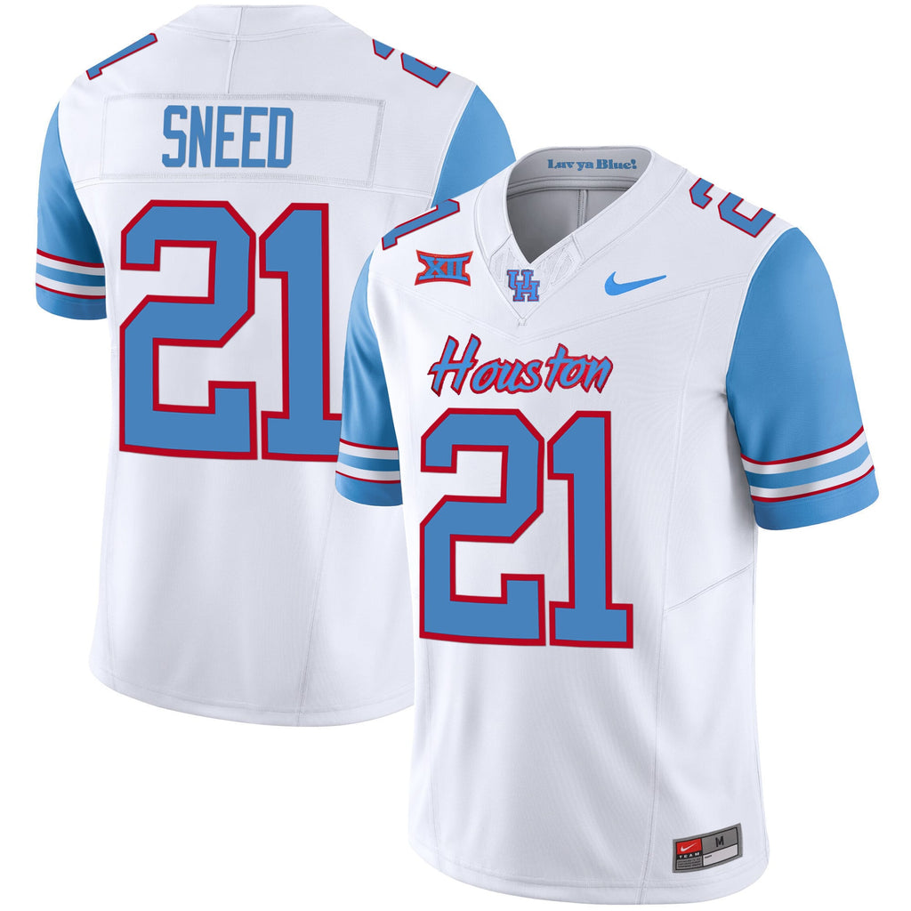Men's Houston Cougars 2023 Oilers Inspired Vapor Jersey - All Stitched