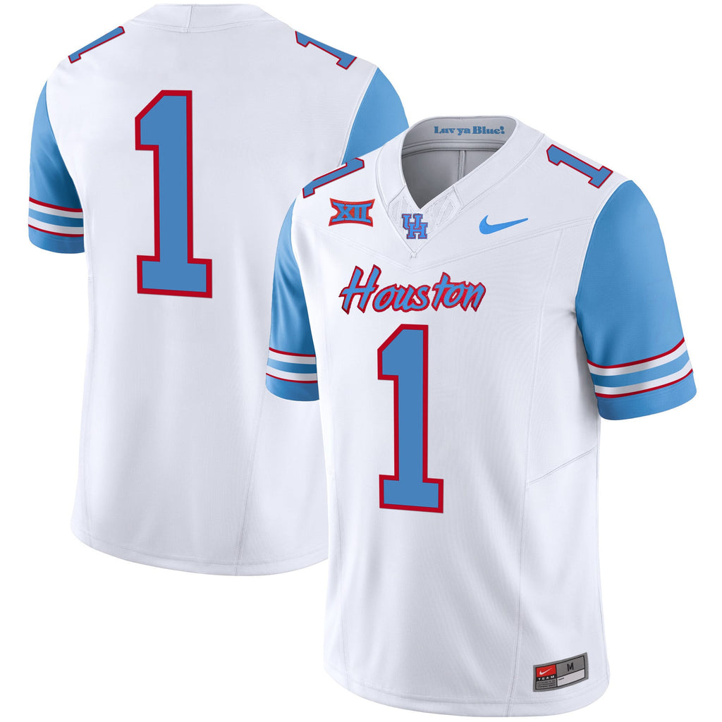 Men's Houston Cougars 2023 Oilers Inspired Vapor Jersey - All Stitched