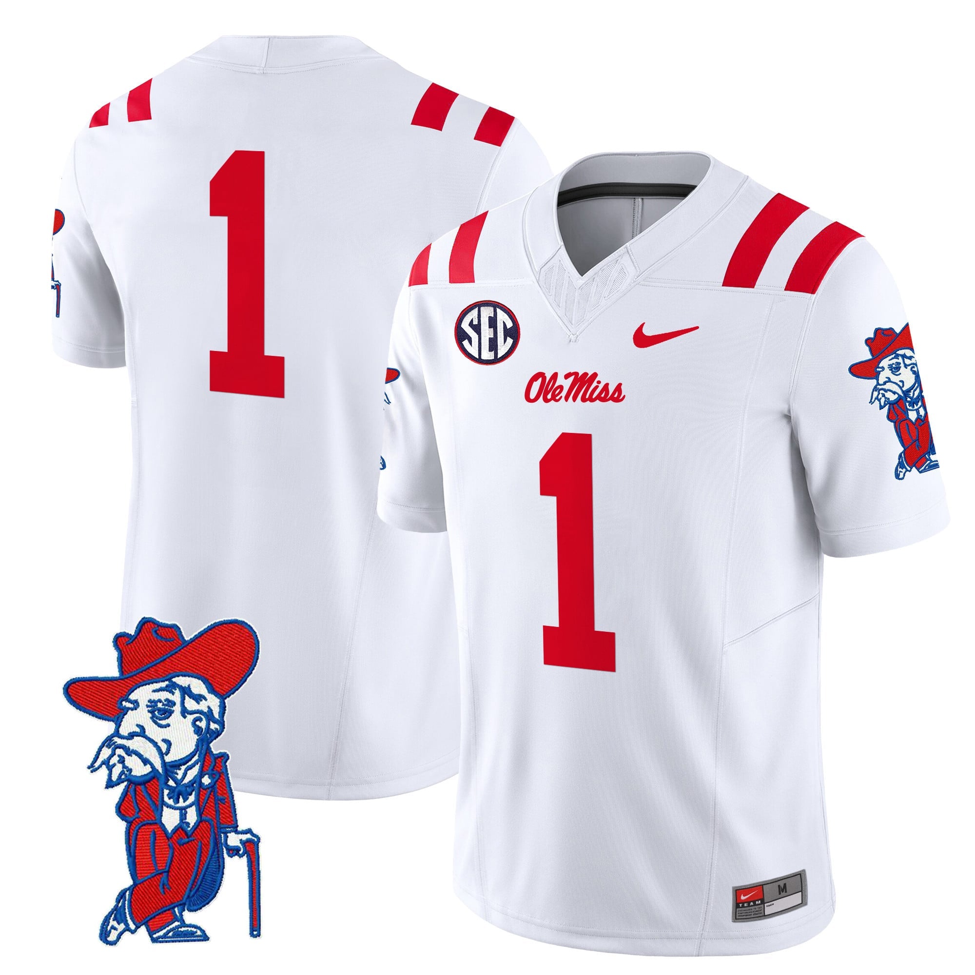 Men's Ole Miss Rebels 2024 Vapor Limited Jersey V2 - All Stitched