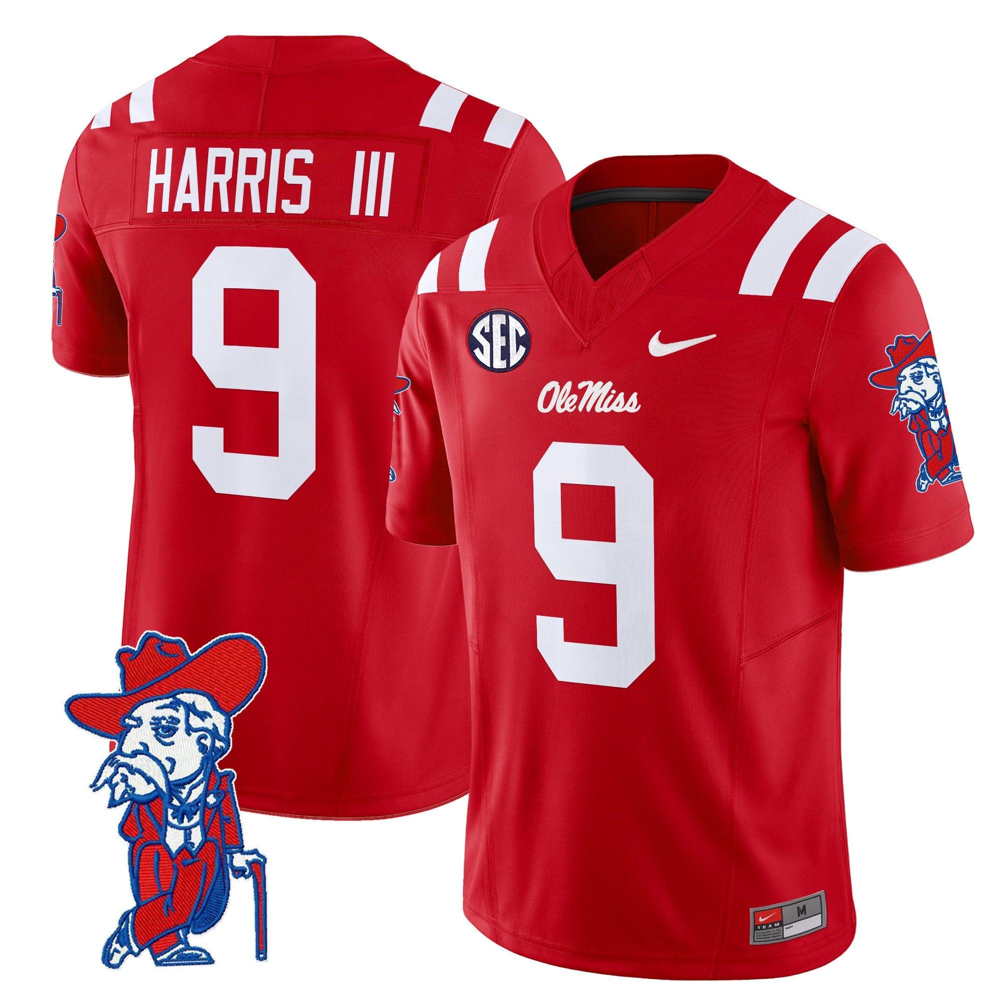 Men's Ole Miss Rebels 2024 Vapor Limited Jersey V2 - All Stitched