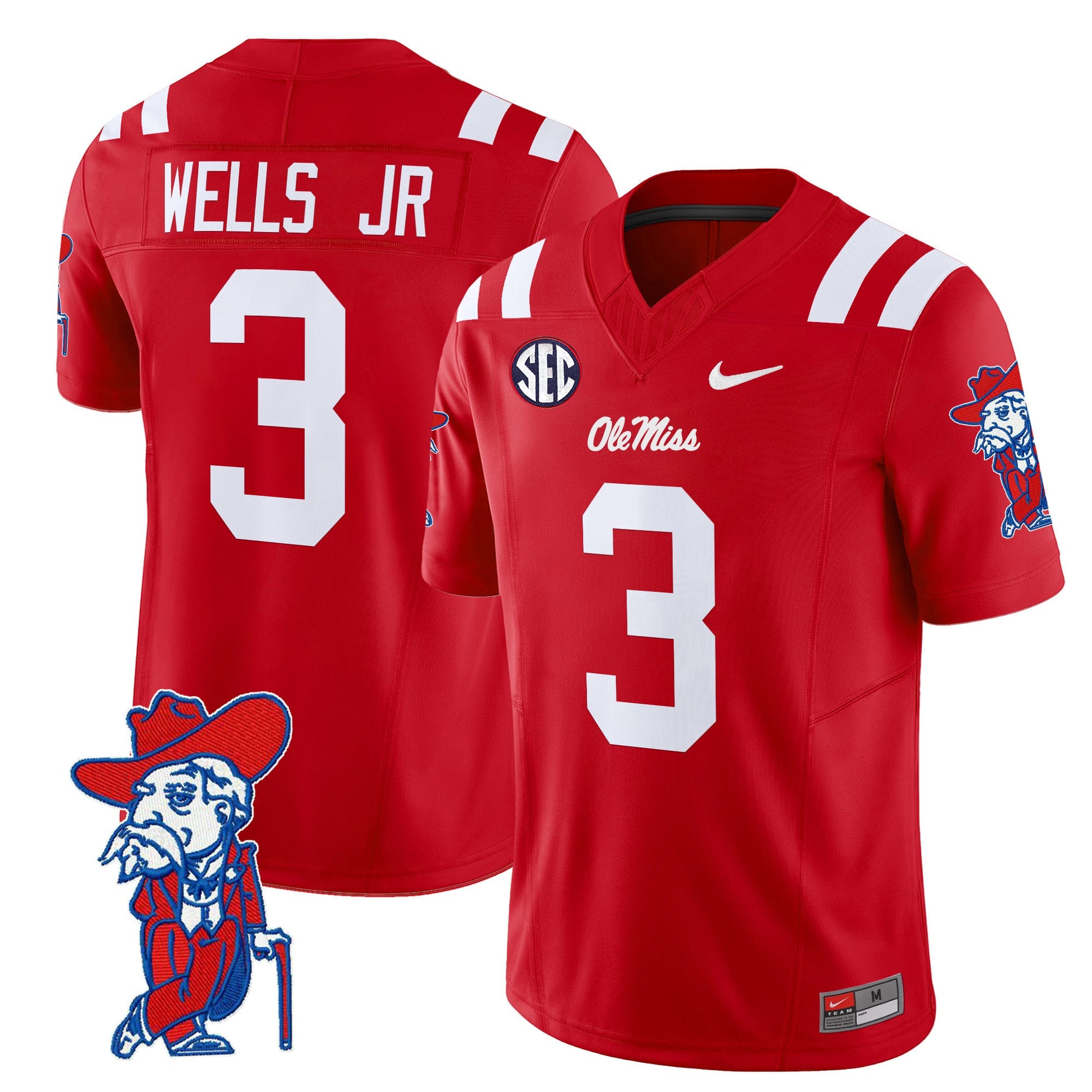 Men's Ole Miss Rebels 2024 Vapor Limited Jersey V2 - All Stitched