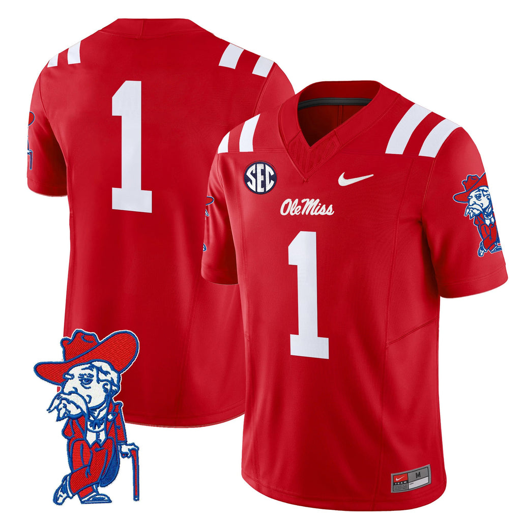 Men's Ole Miss Rebels 2024 Vapor Limited Jersey V2 - All Stitched