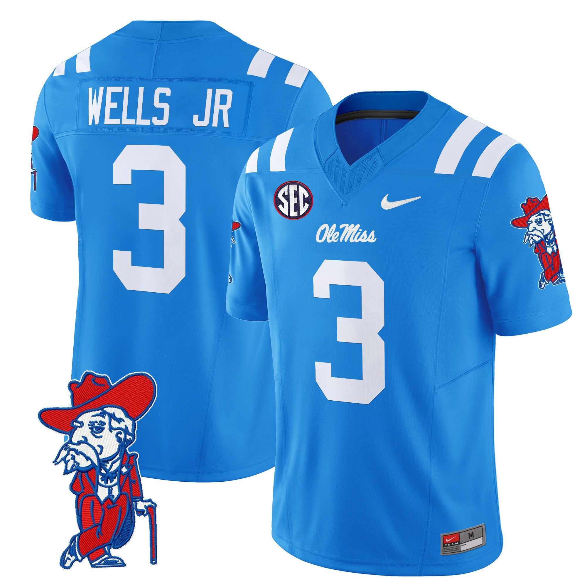 Men's Ole Miss Rebels 2024 Vapor Limited Jersey V2 - All Stitched