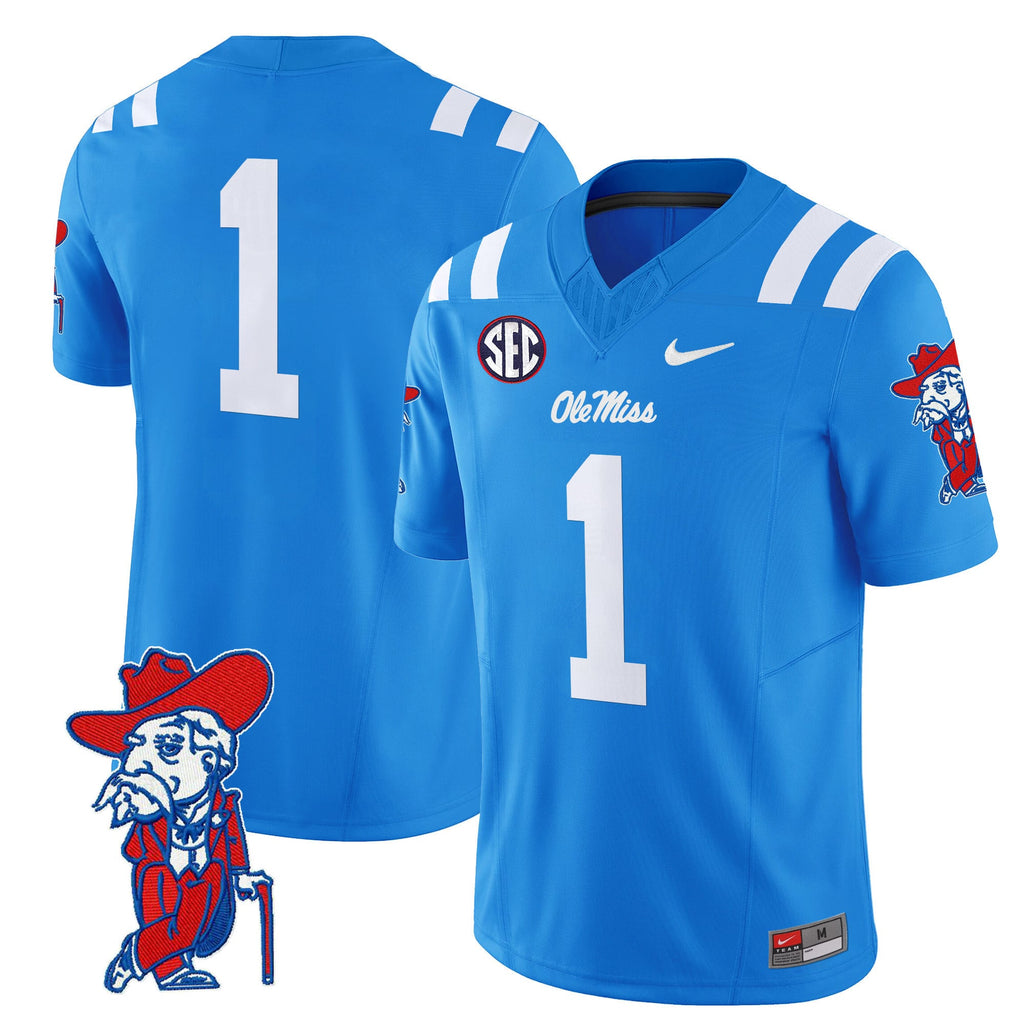 Men's Ole Miss Rebels 2024 Vapor Limited Jersey V2 - All Stitched