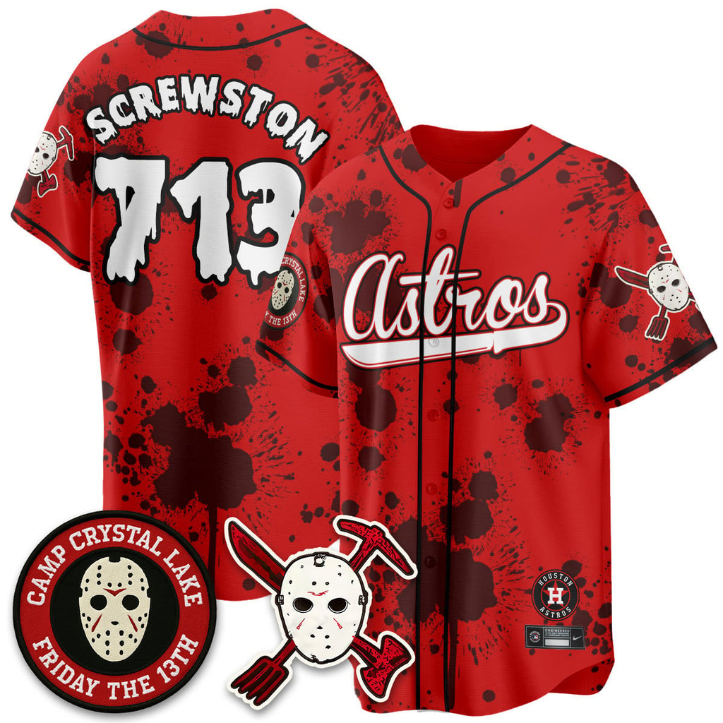 Custom Houston Astros "Friday the 13th" Jersey - All Stitched
