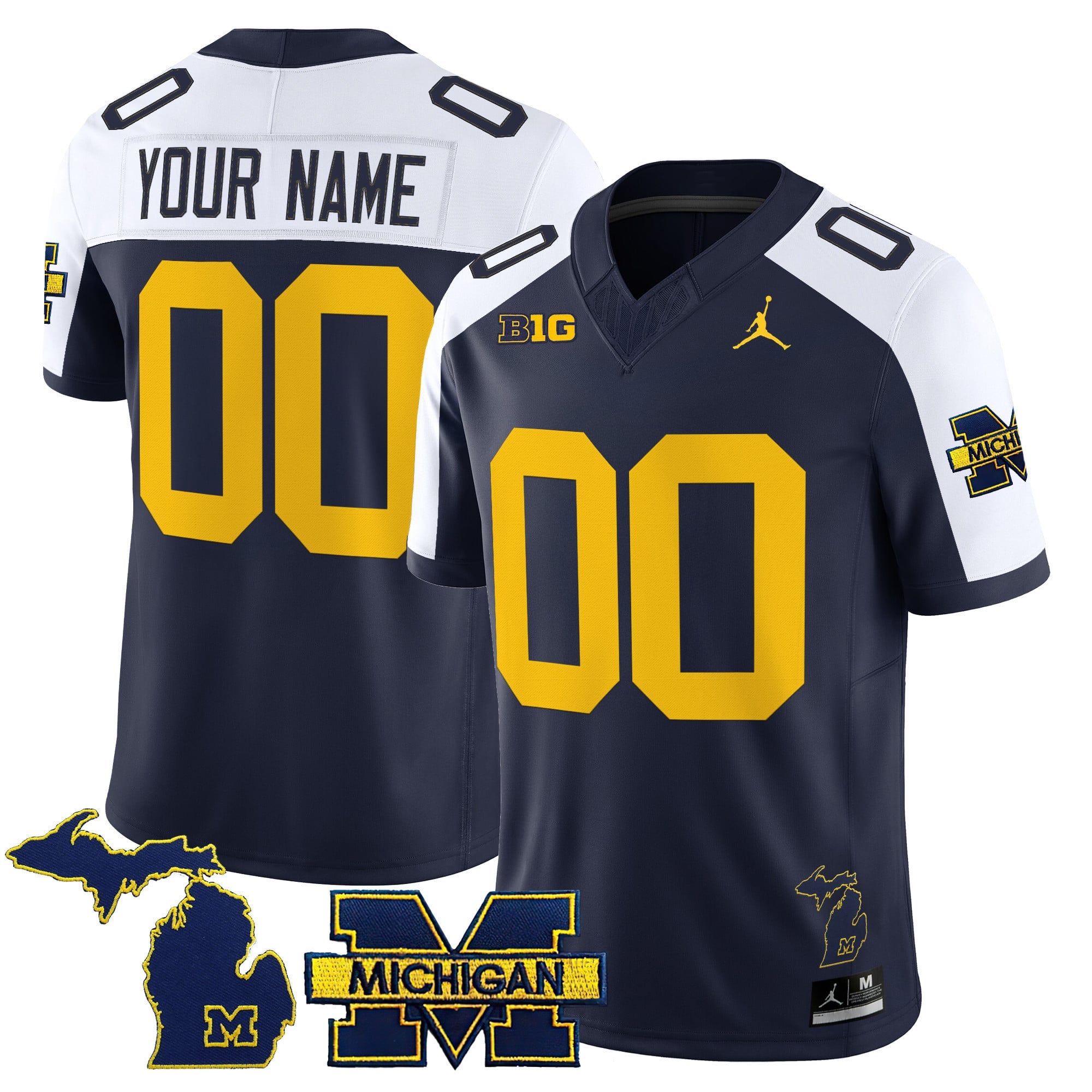 Michigan Wolverines 2025 Vapor Limited Custom Jersey V2 - All Stitched