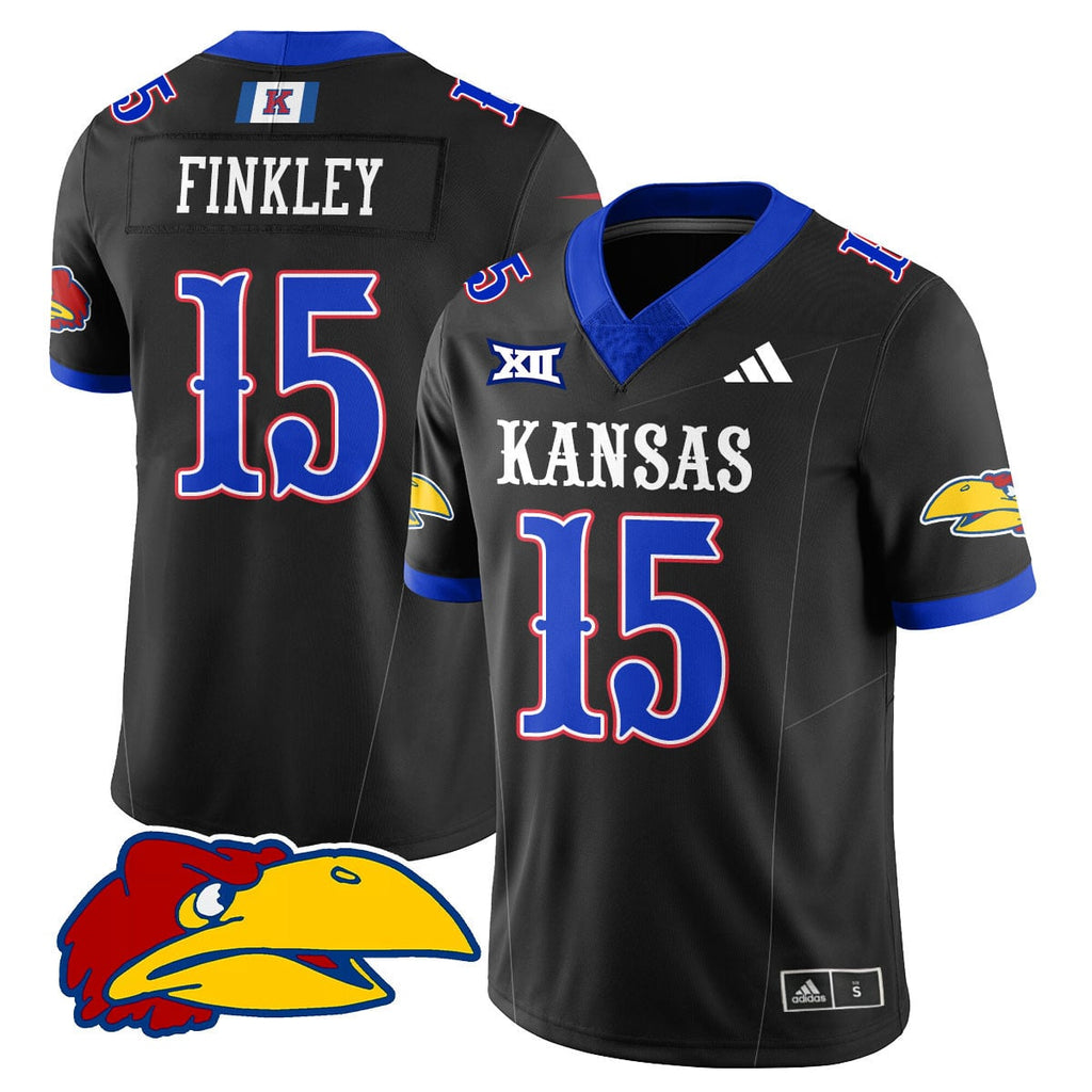 Custom Kansas Jayhawks Football 2025 Limited Jersey - All Stitched